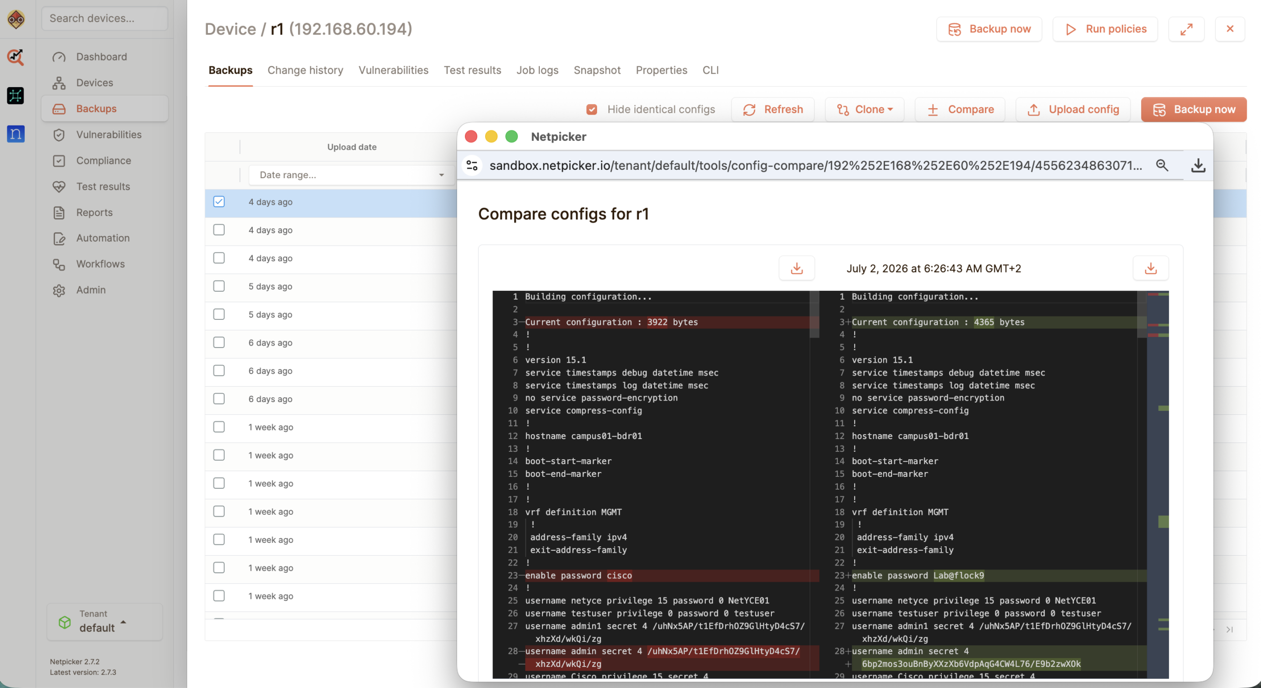 Netpicker - Backup Netpicker - Backup