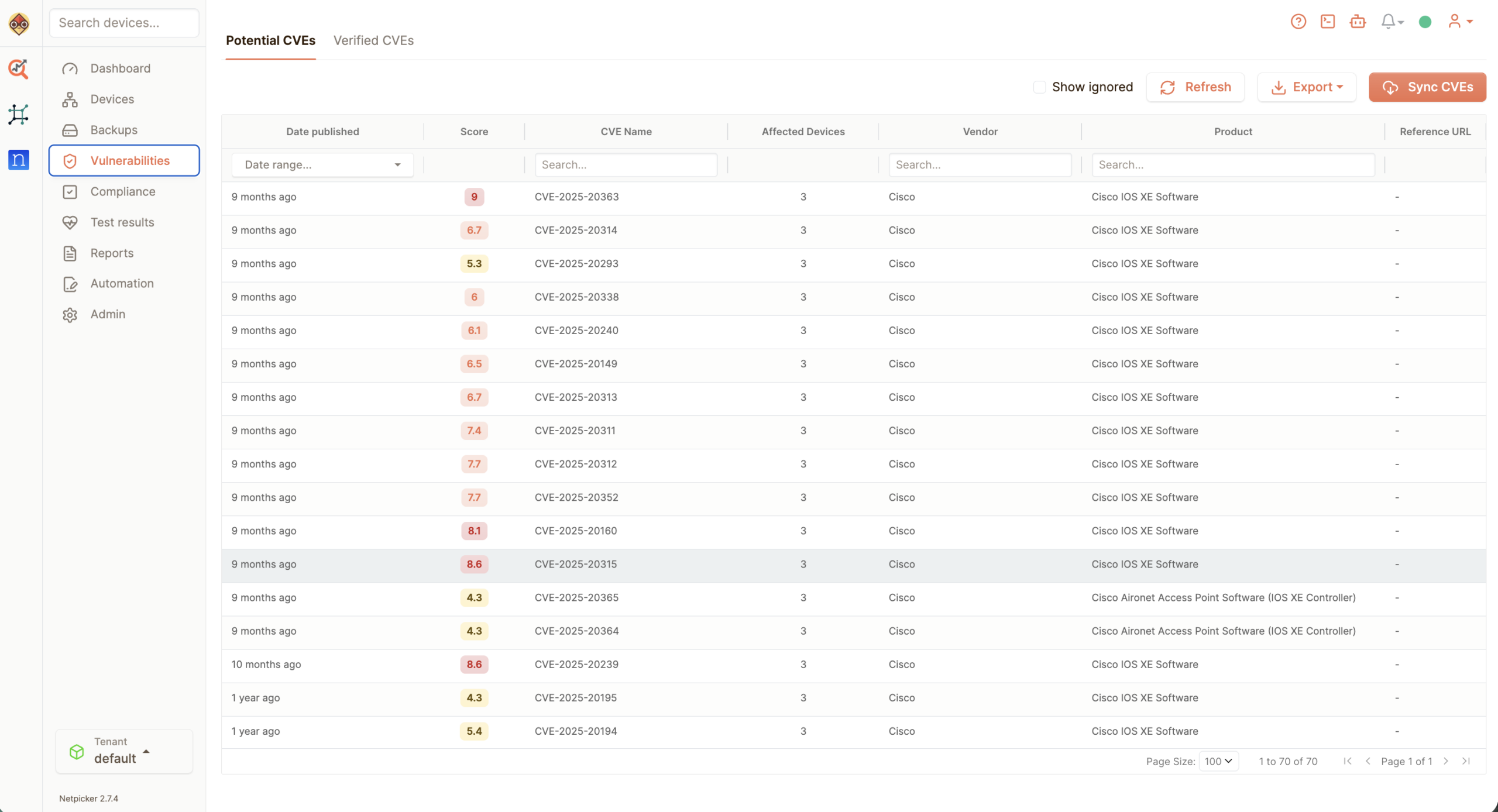 Netpicker - CVEs Netpicker - CVEs